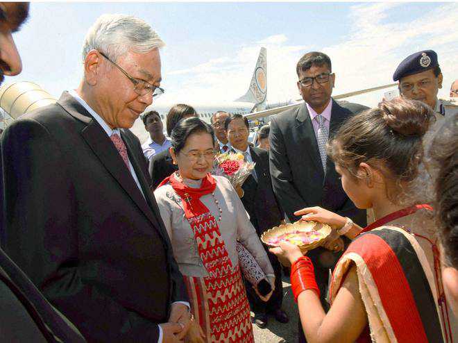 Myanmar Prez in India on maiden foreign visit, focus on border issues