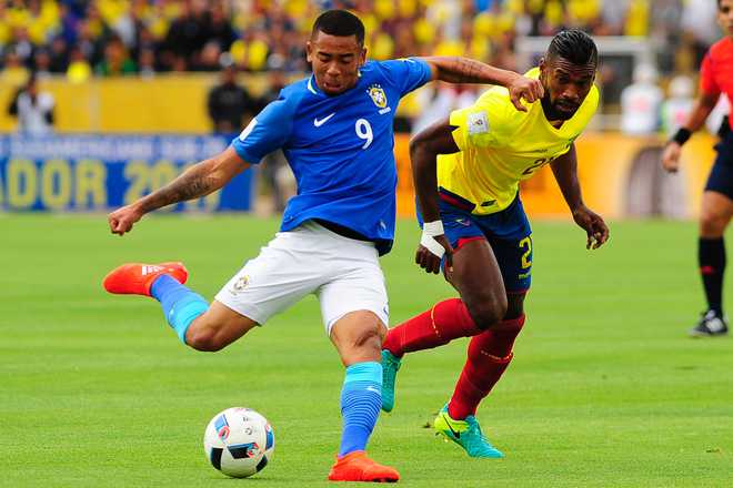 Debutant Jesus scores twice as Brazil thump Ecuador