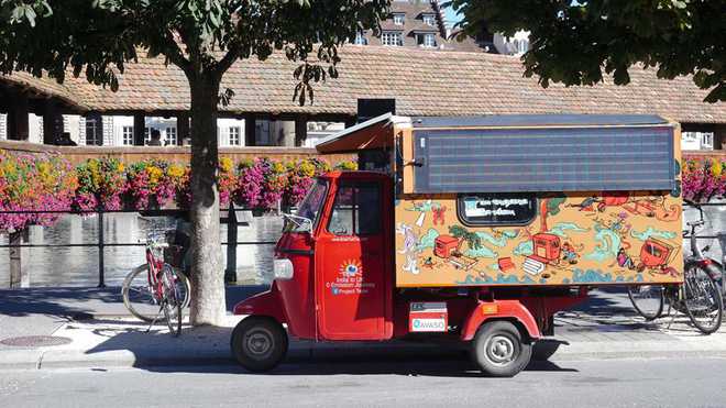 Indian Origin Man Drives Solar Auto Rickshaw From India To Uk