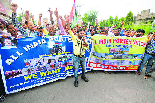 Kargil war porters demand govt jobs ‘promised’ to them
