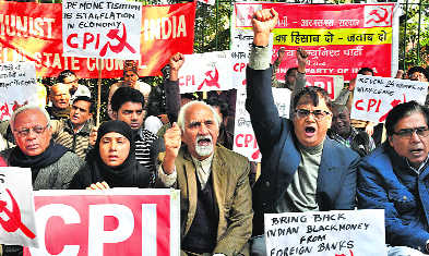 CPI protests, demands answers from govt on demonetisation