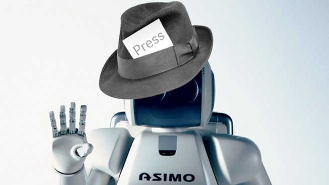Newspaper makes a robot write story