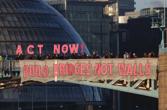 ‘Build bridges not walls’: Protests in UK with anti-Trump slogans