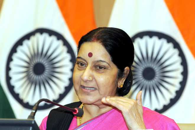 Swaraj flags H1B visa issue at meeting with US Congressional delegation