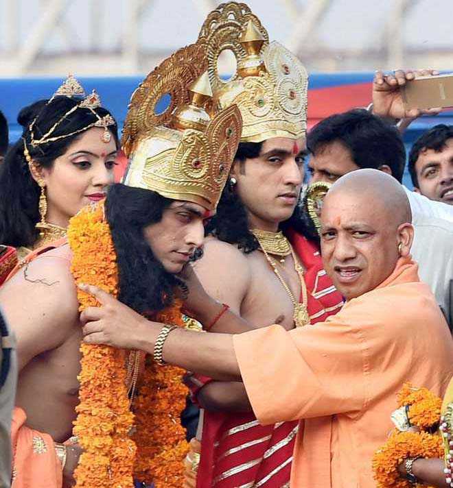 Yogi pitches for Ram Rajya at Ayodhya