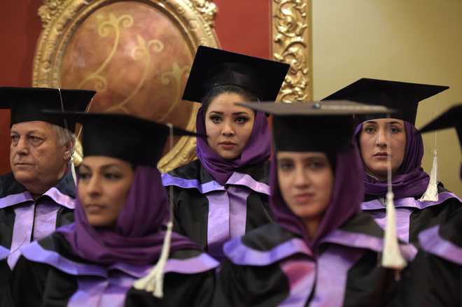 Afghan university sees first graduates in women''s studies