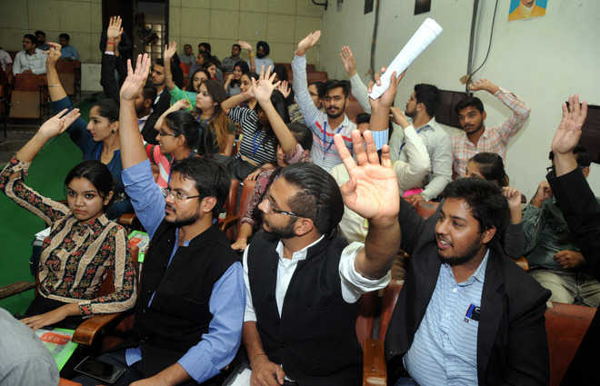 youth-parliament-session-ends-with-debates-the-tribune-india