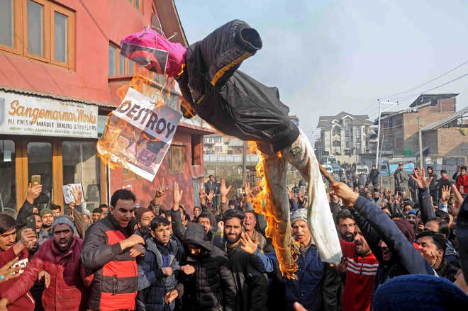 Anti-US protests erupt in Kashmir