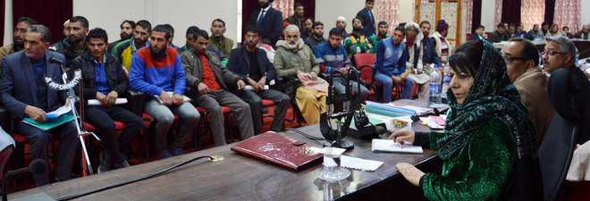 Mehbooba holds 15-hour  grievance redress camp