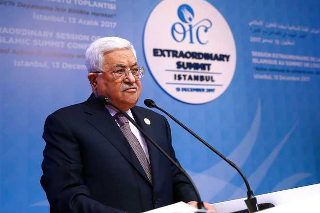 Palestinian president says no role for US in peace process
