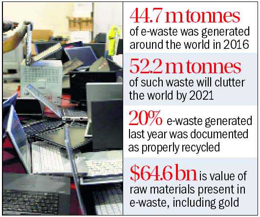 UN warns of surging e-waste