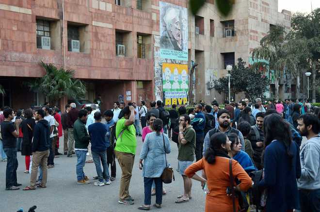 JNU students booked for ‘illegally’ occupying admin block