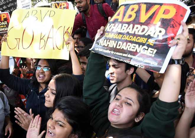 Ramjas violence: Students hold protests; 3 cops suspended