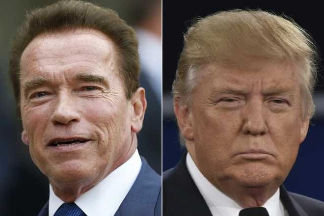 I think he''s in love with me: Arnold Schwarzenegger on Trump