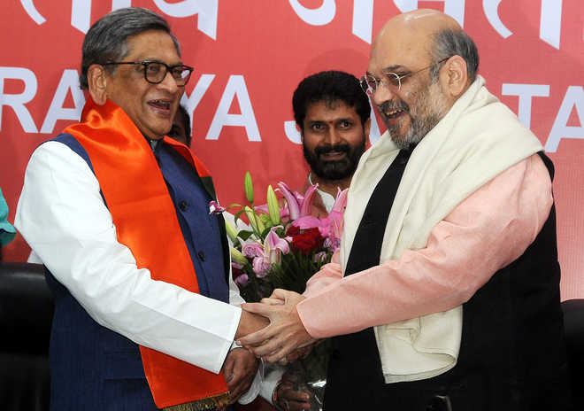 Former Karnataka CM S M Krishna Joins BJP : The Tribune India