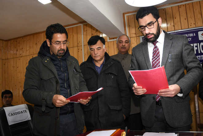 Tassaduq, Mir file nominations for Anantnag constituency
