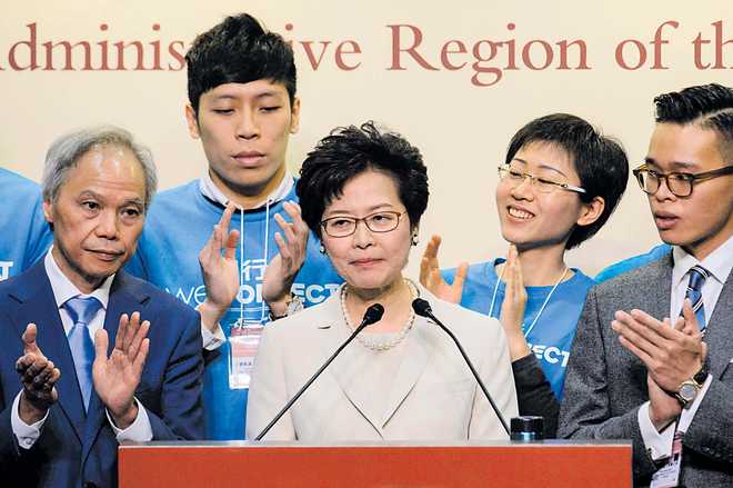 Pro-Beijing leader at helm in HK