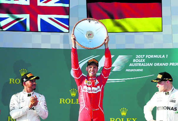Vettel, Ferrari draw first blood