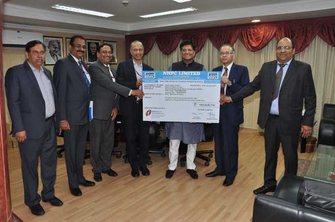 NHPC pays highest-ever interim dividend of Rs 1,882 crore - The Tribune