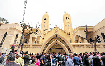 45 dead in IS blasts at Egypt’s Coptic churches
