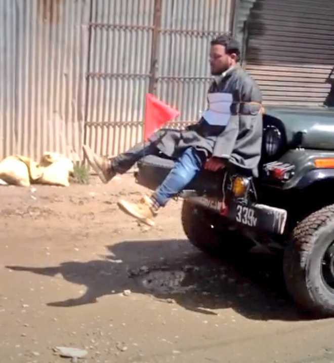 Video shows youth allegedly tied to army jeep; Omar calls it ''shocking''