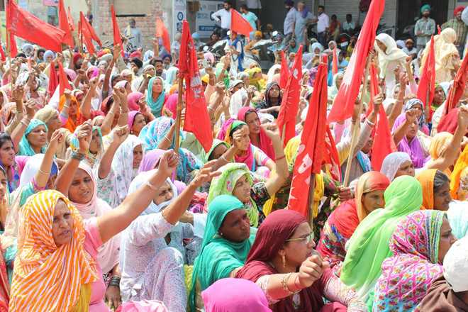 Dalit women lead protests as menfolk harvest wheat