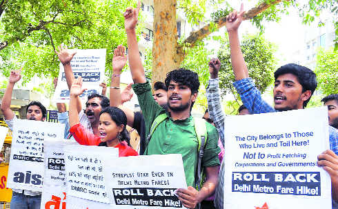 Metro fare hike: Students, trade unions demand rollback