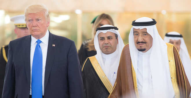 Trump, Saudi King Salman meet in Riyadh