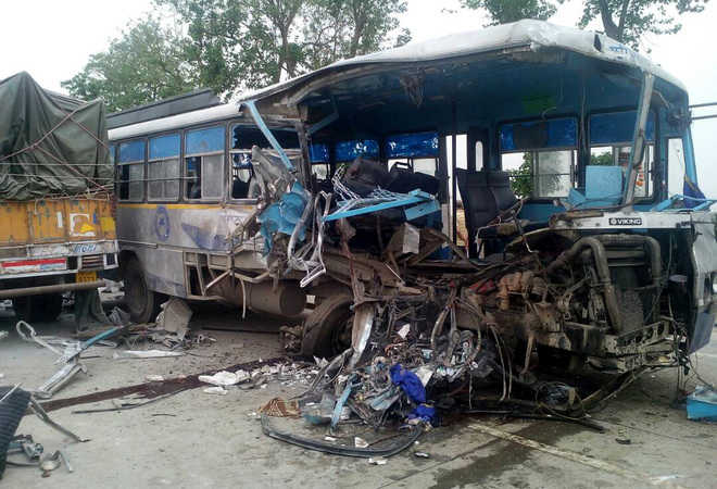 Three killed in bus-canter collision near Rampura Phul