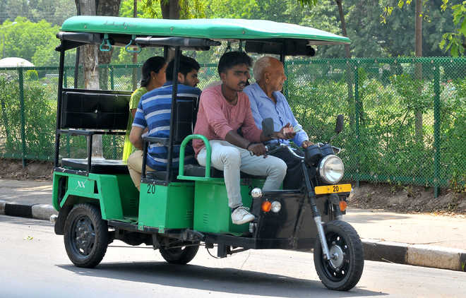 Year on, e-rickshaws yet to gain momentum on PU campus