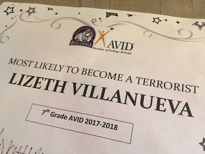 13-year-old gets ‘most likely to become a terrorist’ award in US
