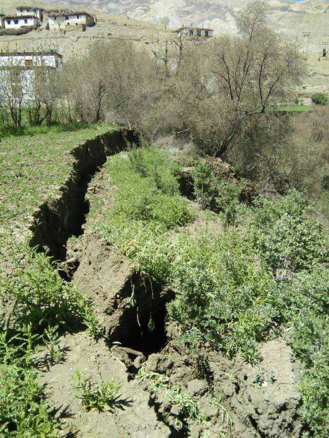 Landslide poses threat to Spiti village