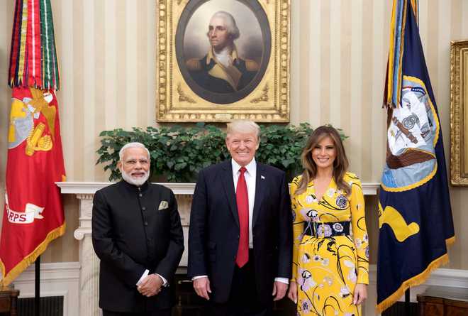 Modi’s gifts to Trumps: Shawls from Kashmir, Himachali bracelet and Lincoln stamp