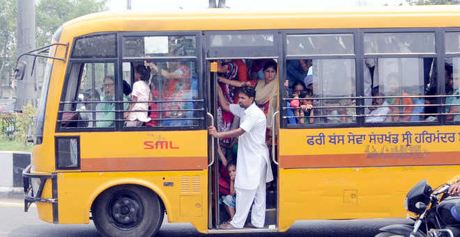 Travel by SGPC buses risky, courtesy overloading, rash driving