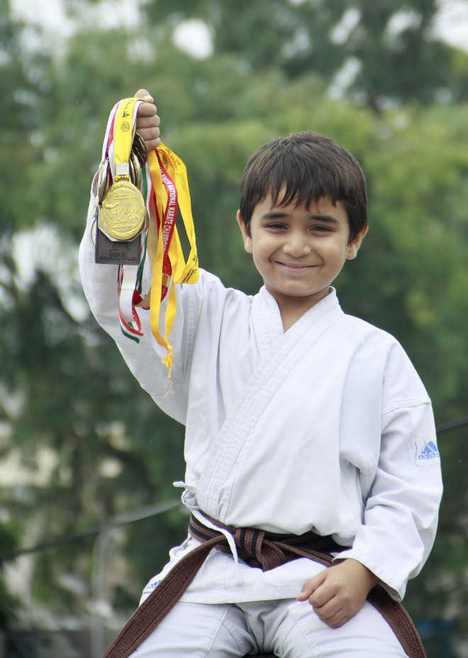 City’s Hityansh is int’l karate champion at eight : The Tribune India