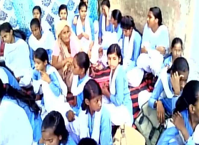 Rewari girls sit on strike again, demand teachers