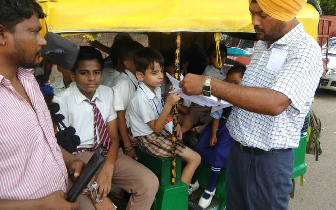 Two auto-rickshaws ferrying 43 students impounded