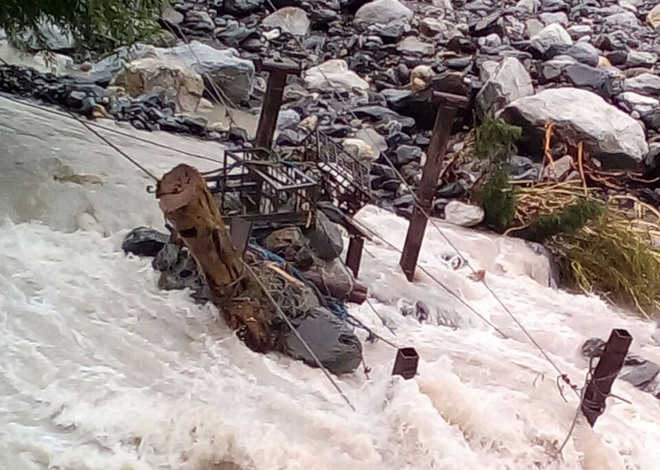 Rain triggers flash flood in Lahaul-Spiti