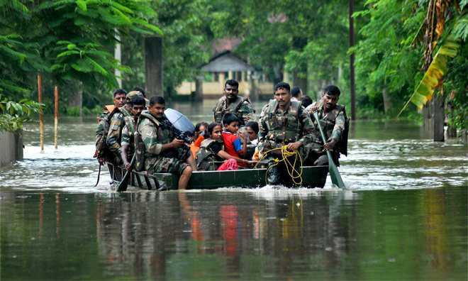 Army For Rescue Ops In Flooded Assam : The Tribune India