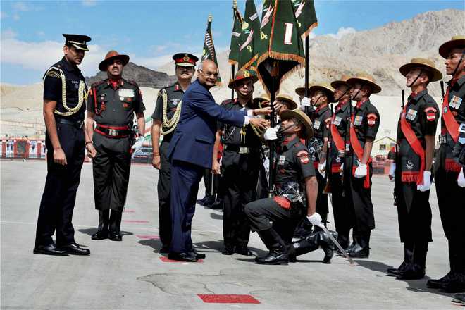 President’s Colours presented to Ladakh Scouts regiment