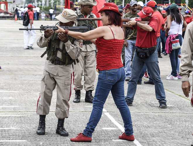 Venezuelan army, civil militias hold exercises after Trump threat