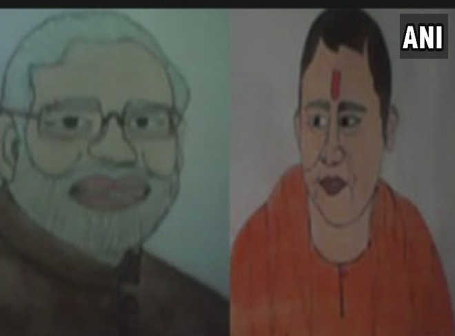 Muslim woman thrown out of house for making paintings of Modi, Yogi