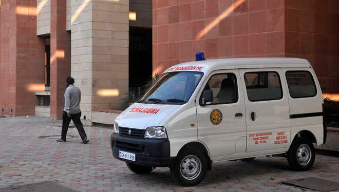 Ambulance stationed at District Courts