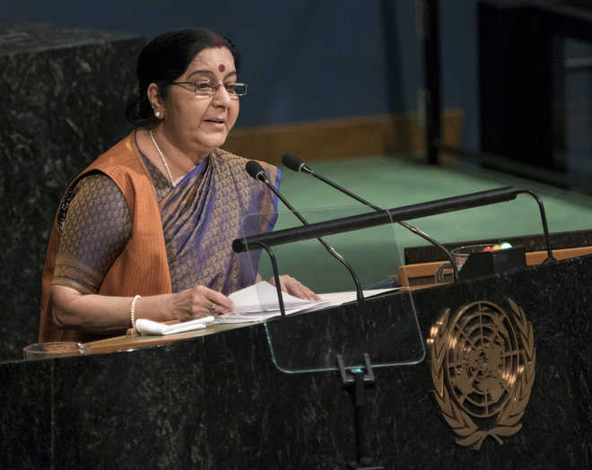 Pakistan must look within: Sushma Swaraj at UN