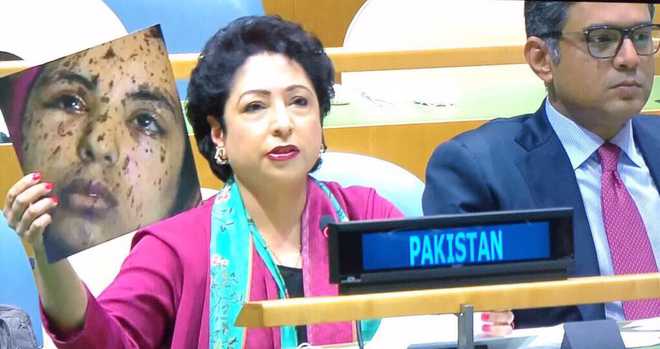 Pak’s UN envoy tries to pass off Gaza image as Kashmir''s