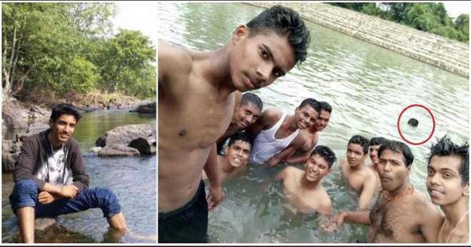 Student drowns in background while friends take selfies