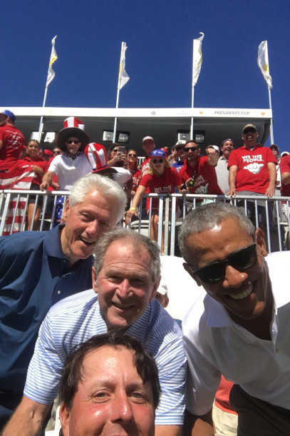 Presidents Cup buzzing with Obama, Bush, Clinton