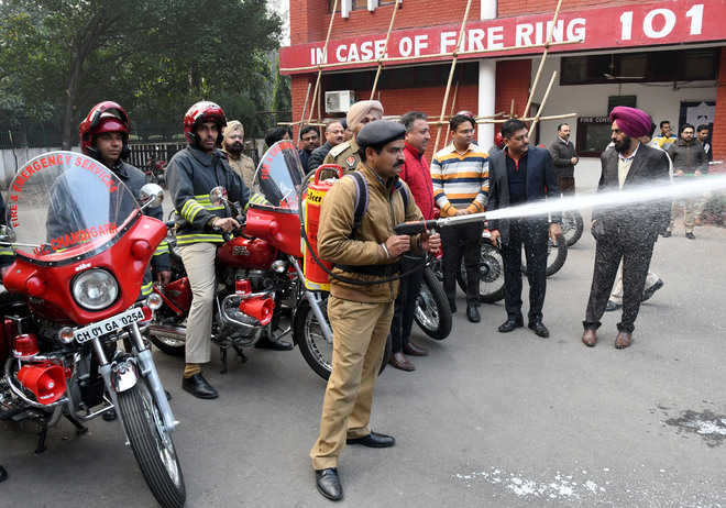 Finally, 7 firefighting bikes flagged off