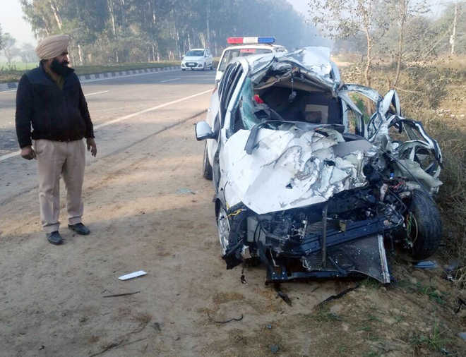 Three of family die in accident : The Tribune India