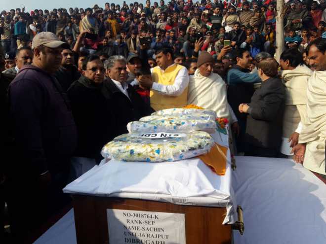 Mortal remains of martyr reach native village in Panipat